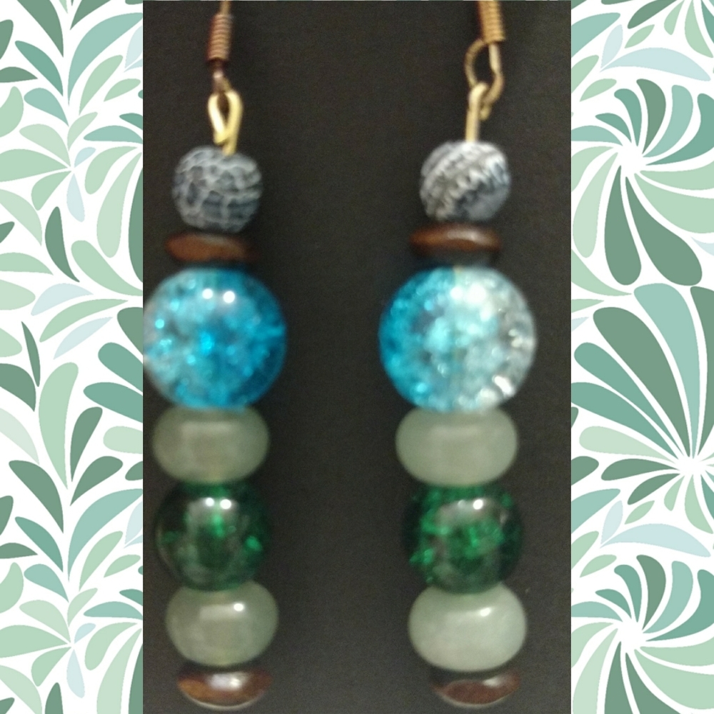 Pretty Earrings - Frosted 💨Blue💙 Lagoon 💚